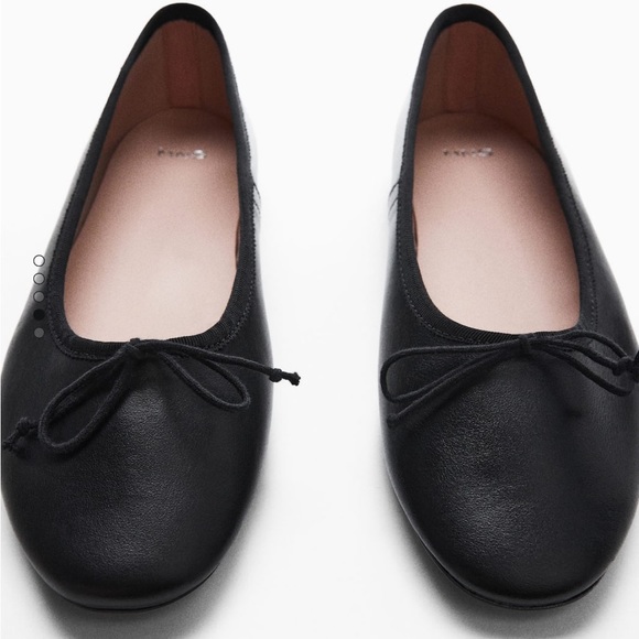 Mango black leather ballet flats size 37 from mango - Picture 2 of 4